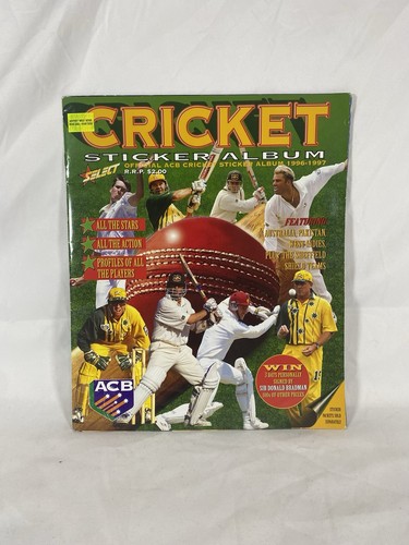 Cricket - Collectable - 1996 - ACB - Select Cricket Sticker Album -40+ Stickers