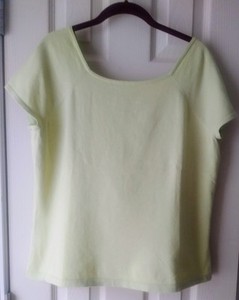 TALBOTS CAP SLEEVE SQUARENECK SWEATER GREEN LARGE
