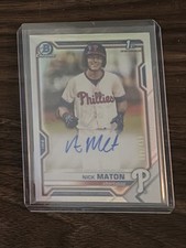 2021 Bowman Chrome 1st Nick Maton auto /499 refractor #CPA-NM Phillies 