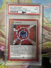 MetaZoo POWERUP RED HOLO 2021 Cryptid Nation 2nd Edition - PSA 9 MINT 25/159