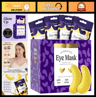 Golden Glow Under Eye Patches - 100 Pairs Eye Gels for Dark Circles, Puffiness,