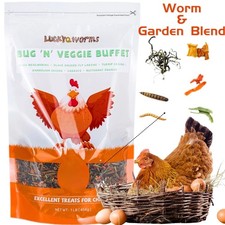 1 Lbs Worm  Garden Blend High Protein Feed for Chickens, Birds, Ducks, Reptiles