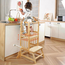 Toddler Tower, Kids Kitchen Step Stool with Safety Rails, Toddler Standing Tower