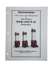 Van Norman Model 900 905 943 944 965 Portable Boring Bar Manual