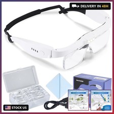 YOCTOSUN Magnifying Glass with Light, 0.75X-4.0X Magnifying Glasses, Head Magnif