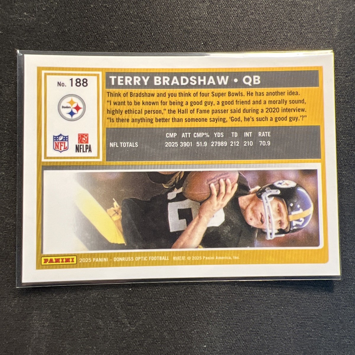 2025 Panini: Donruss Optic-NFL #188 Terry Bradshaw/Steelers/QB