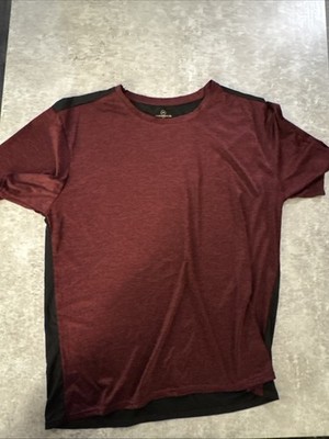 Real essentials Men s Athletic T-shirt Size 2XL Two Tone Red And Black