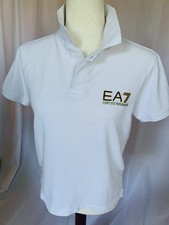 EA7 Emporio Armani Women's Short Sleeve Polo Shirt White, Medium