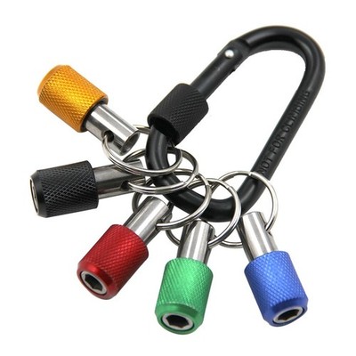 5pcs Drill Bit Holder Hex Shank Screwdriver Keyring Extension Bar Quick Release