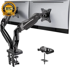 Dual Monitor Stand  Full Adjustable Monitor Desk Mount Swivel Vesa Bracket