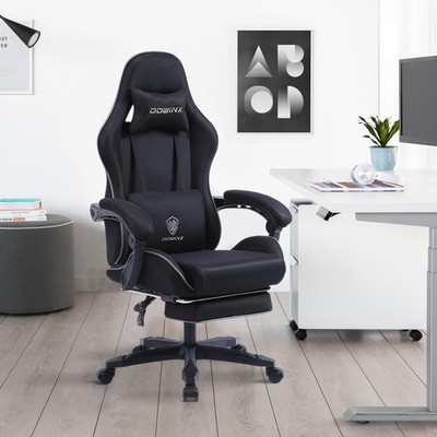 Dowinx 5TE8 Gaming Chair Fabric with Pocket Spring Cushion, Massage Game Chair C