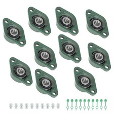 10 Pack 5/8" Bore UCFL202-10 Pillow Block Flange Bearing 2 Bolt Solid Base