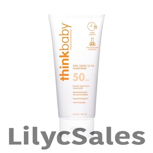 Thinkbaby SPF 50+ Baby Safe Mineral Sunscreen 16 fl oz Broad Spectrum Protection