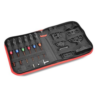 Corally 16 Stück RC Auto Werkzeug Set Kit-Fahrer, Ritzel Caddy, Teile Tablett & mehr!