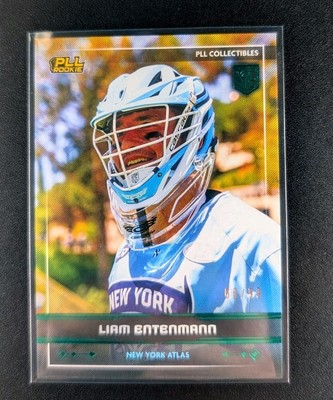 Liam Entenmann 2025 Premier Lacrosse League Fieldside PLL RC 94 Green Foil # /99