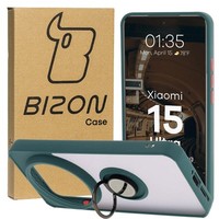 HandyhüLle Mit Fingergriff FüR Xiaomi 15 Ultra Bizon Case Cover Etui GetöNt/GrüN