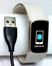 Fitbit FB423 SmartWatch Luxe Fitness  Wellness Tracker Soft Gold Beige - Tested