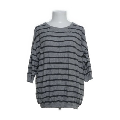 Strickpullover, Größe: XL, Grau, Baumwolle, Streifen, Feinstrick, Damen -ftb