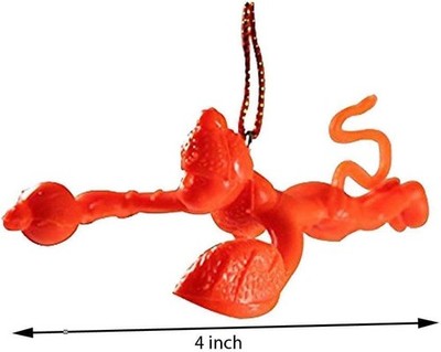 Sacredhaven Flying Lord Hanuman hängendes Auto Idol, orange, 4 Zoll, orange