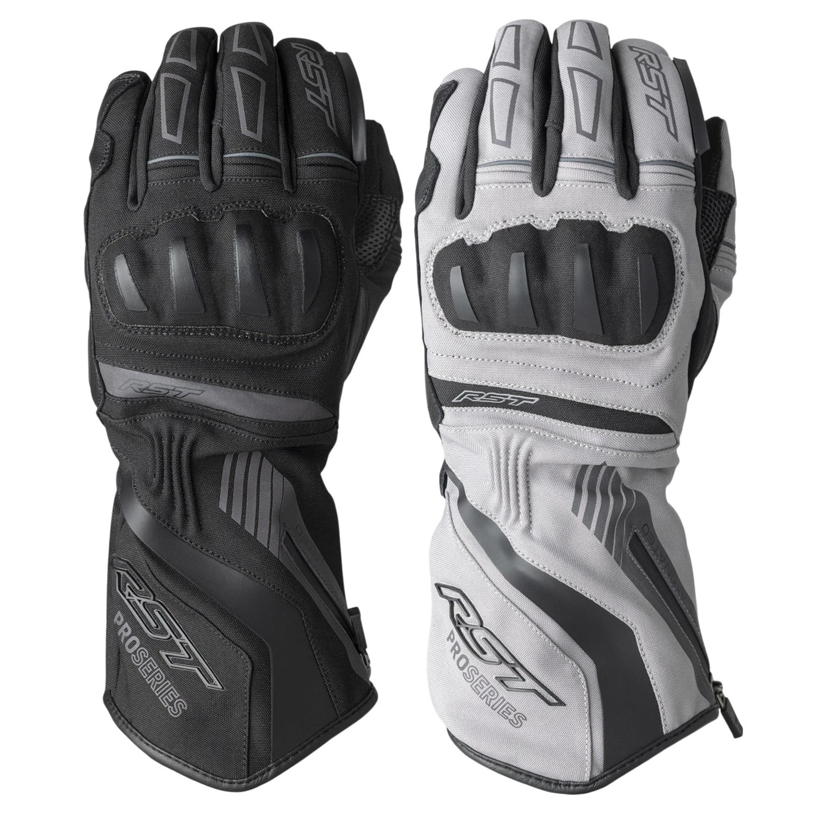 RST Vega Motorcycle Waterproof Gloves CE Certified Silver Black