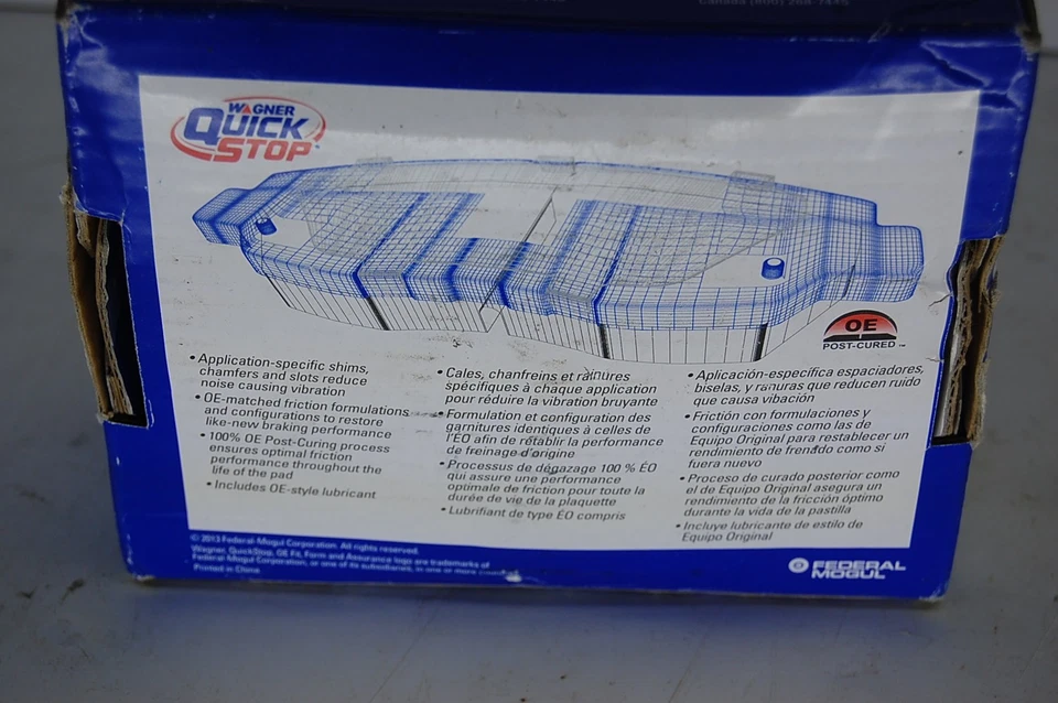 Juego de almohadillas de disco de cerámica ZD589 camioneta Toyota 1989-1995 89 90 91 92 93 94 Foto 4 de 4