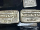 Vintage (2) Consecutive Engelhard 10oz 999 Fine Silver Poured Loaf Bar W Series