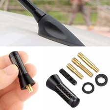 Car Bee Antenna Carbon Fibre Short Stubby Black Aerial Mast Universal Radio