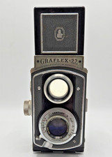 Graflex 22 Twin Lens Reflex Camera   Century Grafar 85mm f/3.5   Original Case