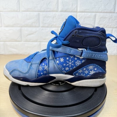 blue and white snowflake jordans