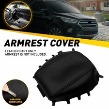 Fit Ford Escape 2017-2019 Middle Console Lid Armrest Cover Interior Skin Trim Bl