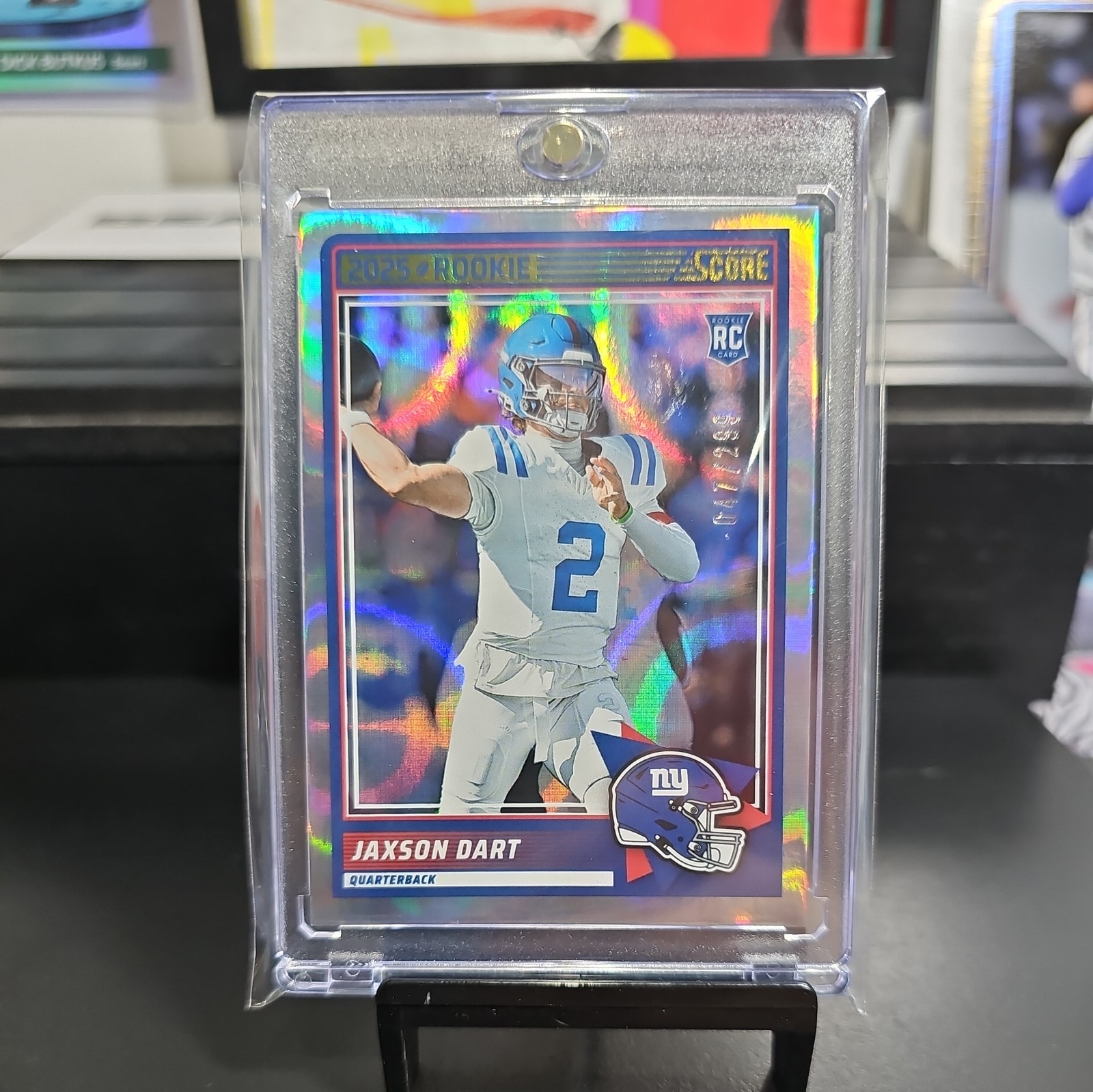 Jaxson Dart - 2025 Score - Silver Circular RC #35 #'d 047/299