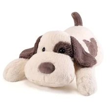  Weighted Stuffed Animals - 22 Inch 4.5 Pounds Weighted Medium Grey & White Dog