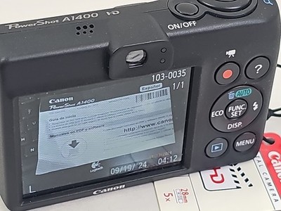 Canon Powershot A1400 HD 16.0MP Digital Camera ~ Tested ~ Memory