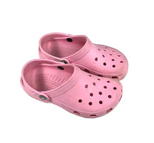 Crocs Classic Clogs Pink Girls Size 3 Womans 5 Comfortable Slip-On Sandals