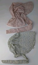 Set of 2 Handmade Prairie Bonnets Civil War Reenactment Adult Size Drawstring
