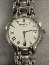 Raymond Weil unisex Stainless Steel Wristwatch White Dial Roman Numerals