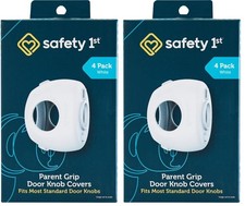 Safety 1st Parent Grip Door Knob Covers, White, One Size,4 8 Pack, White