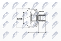 NTY NPW-WW-009 Gelenksatz, Antriebswelle Vorne Rechts FüR Ford Seat VW