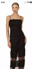 ADRIANNA PAPELL DRESS/RETAIL 220/SIZE 8/LINED/NEW WITH TAG/BLACK/LONG