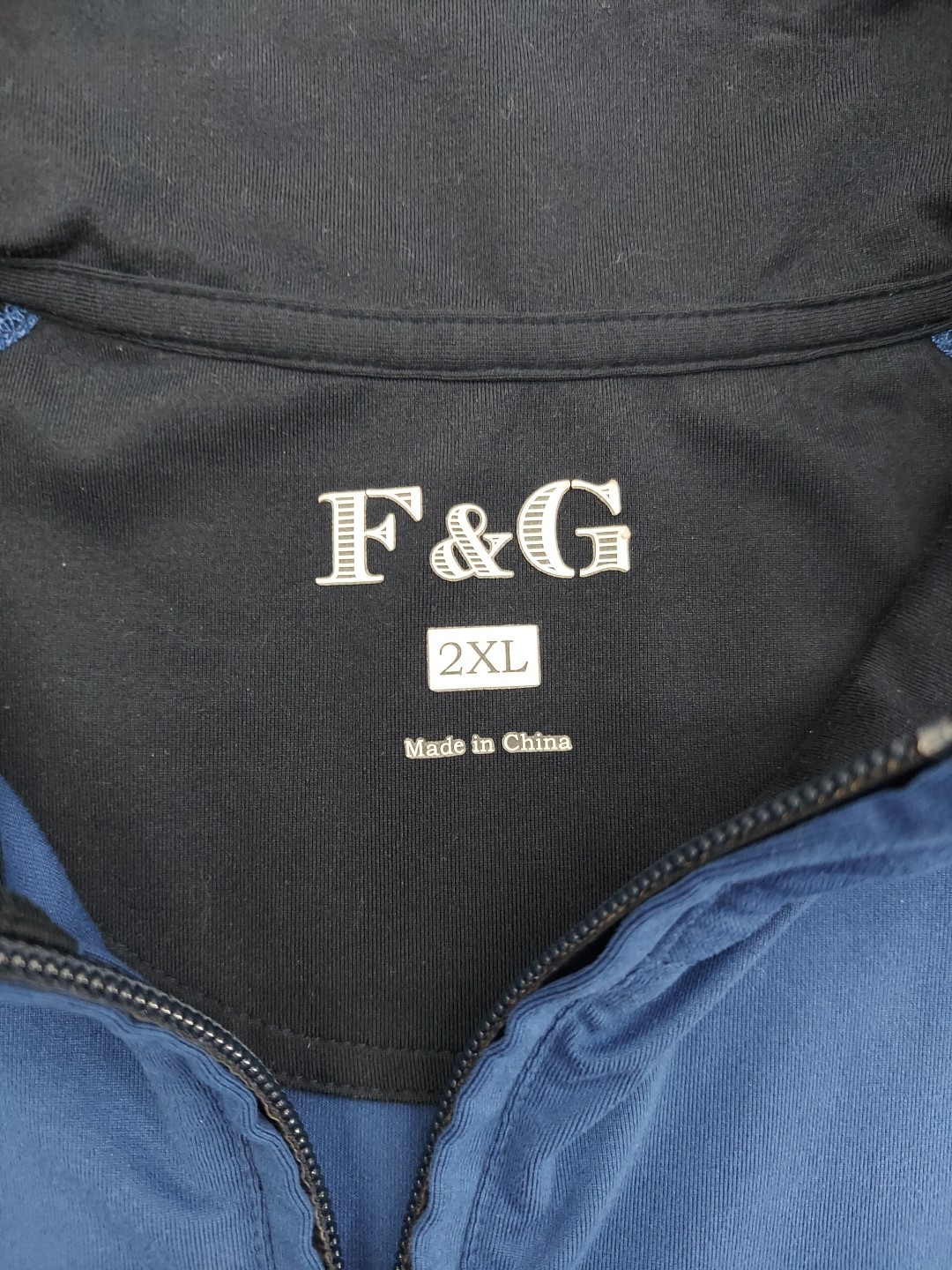 Fairway & Greene Pullover Mens 2XL B1ue 1/4 Zip Performance Golf Sweater Long