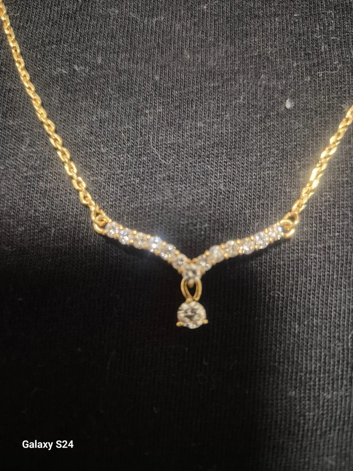 Diamanten Collier 750 GelbGold - Bild 3 von 4