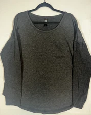 90 Degrees by Reflex Women's Long Sleeved Gray Activewear Top Size XL