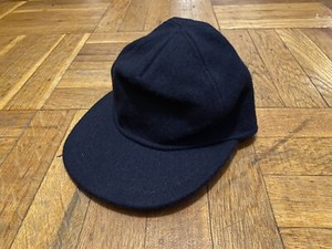 navy blue wool baseball cap