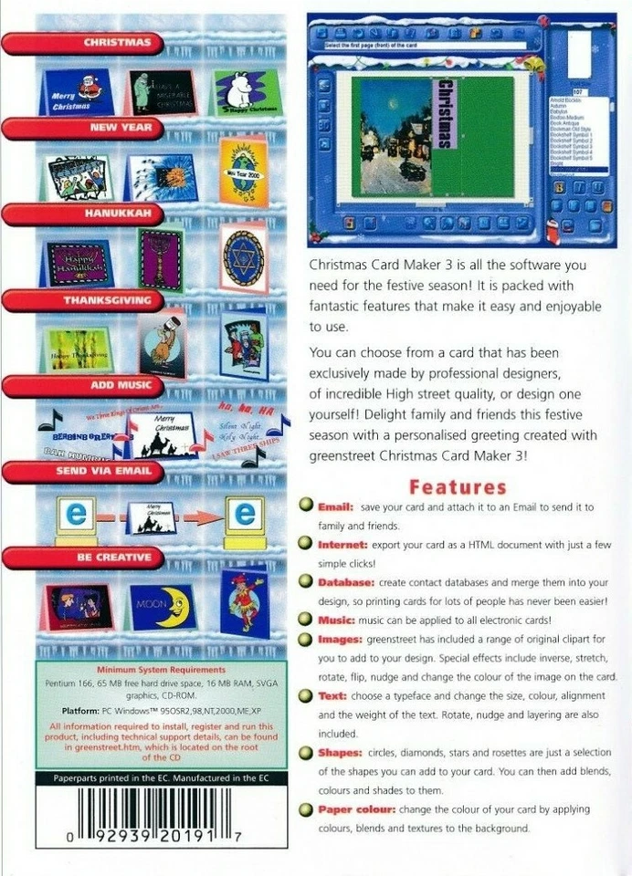 Christmas Card Maker 3 - Greeting Creator Designer - PC CD-ROM (Disc in Sleeve) - Image 2 of 3