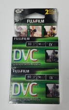 Vintage 2-pack FujiFilm DVC Mini DV Digital Video Cassette Tape 60 Minutes