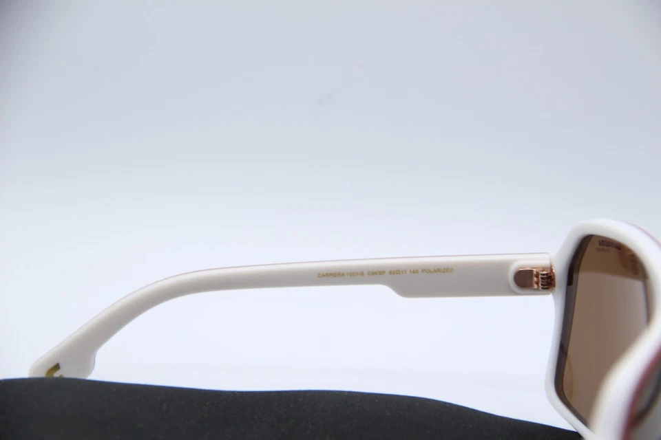 NUEVAS GAFAS DE SOL CARRERA 1001/S C9KSP HABANA BLANCAS POLARIZADAS AUTÉNTICAS ESTUCHE 62-11 Foto 3 de 4