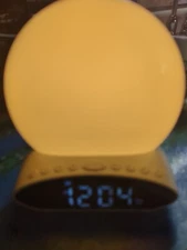 Wake Up Light Upgraded Sunrise Alarm Clock Time Projection Digital Clock With FM
