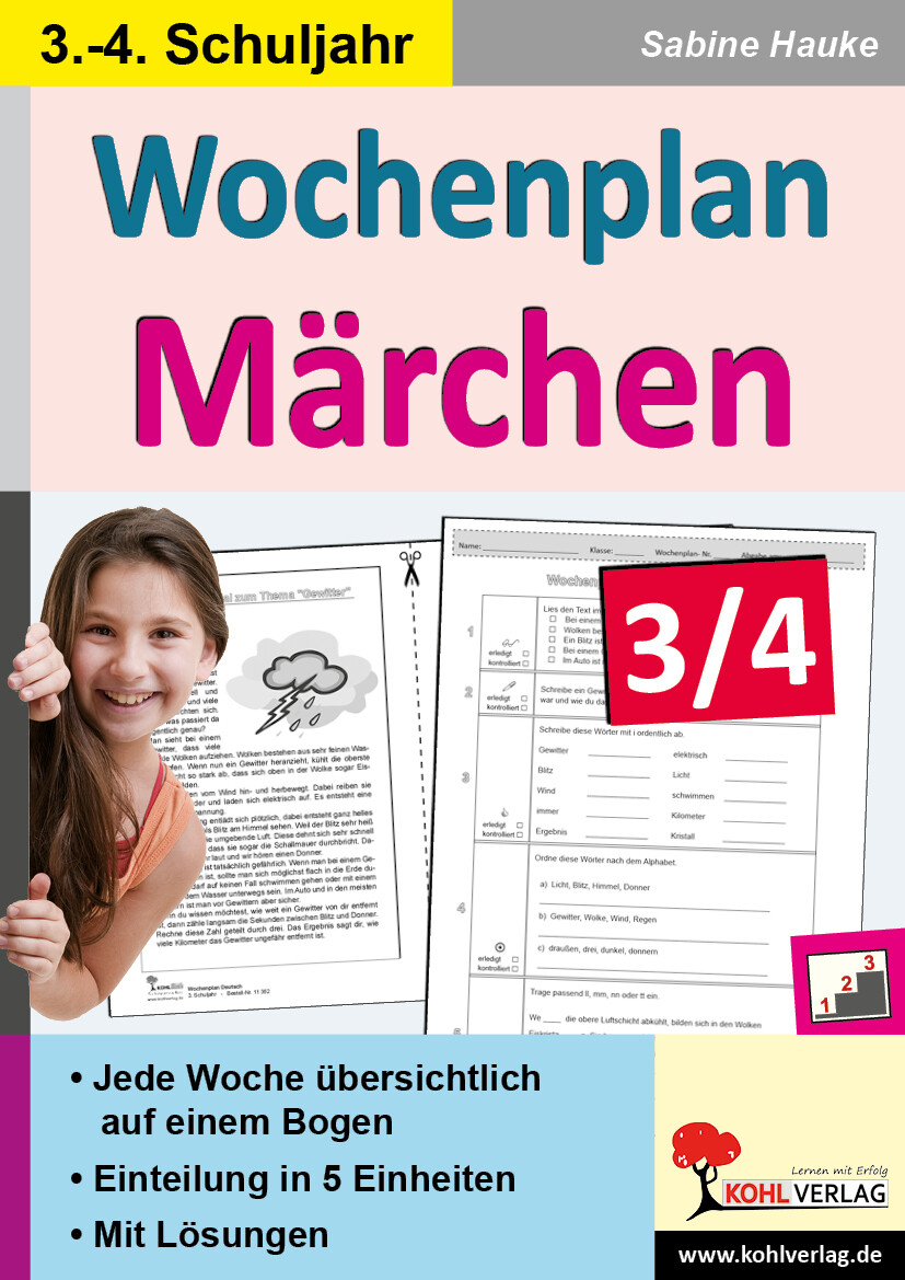 Thumbnail - Sabine Hauke / Wochenplan Märchen / Klasse 3-4