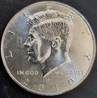 JFK HALF DOLLAR - 2010 P - VERY LOW MINTAGE - NIFC - UNC - FREE SHIPPING