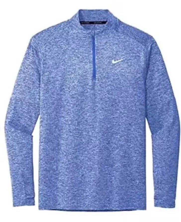 $70 NWT Nike Men's Dri-FIT Element Zip Shirt Blue Heather Size Medium DH4949-494